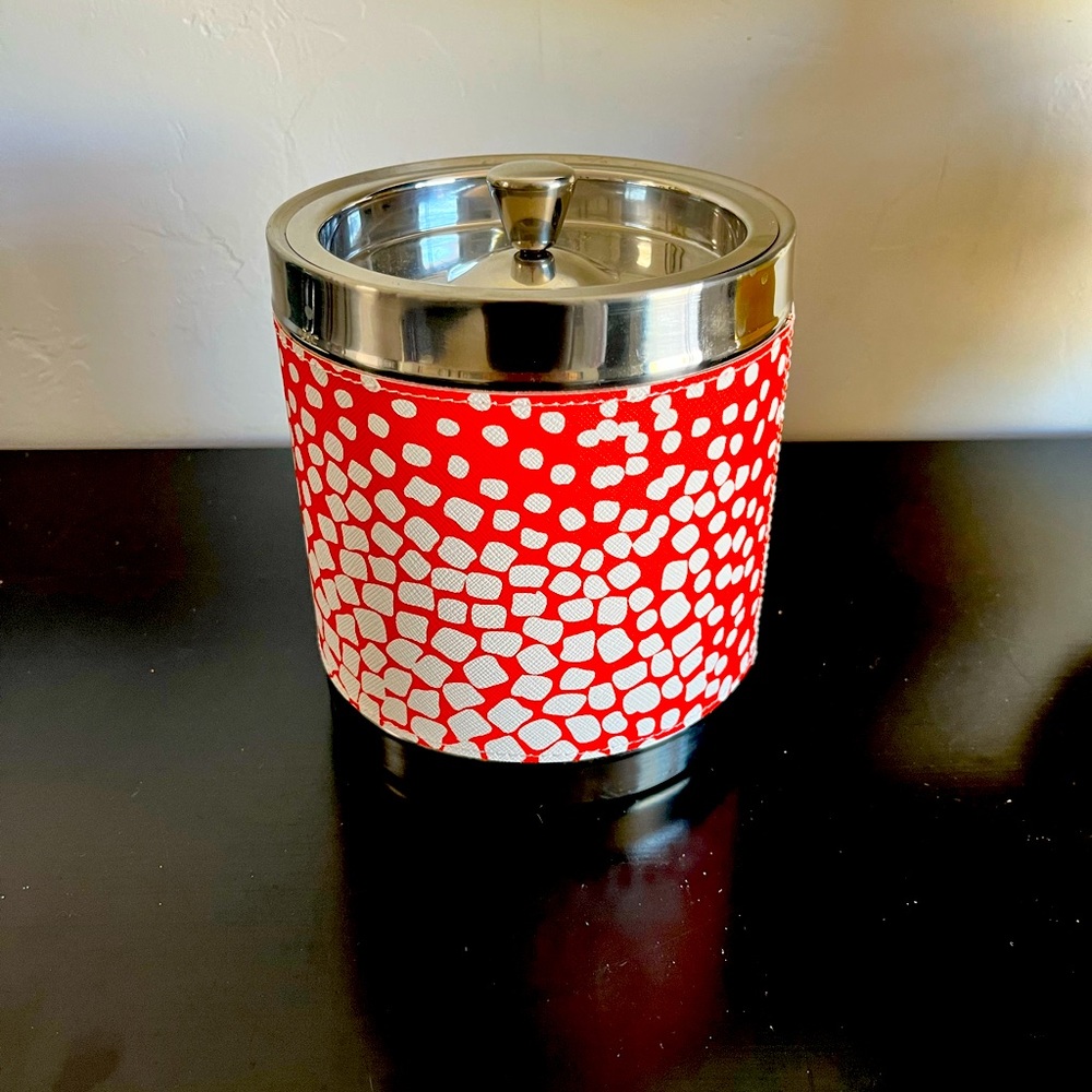 Diane Von Furstenberg square dot ice bucket.